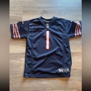 NFL Nike Chicago Bears Jersey size youth large 14-16  Fields #1 Navy and Orange
